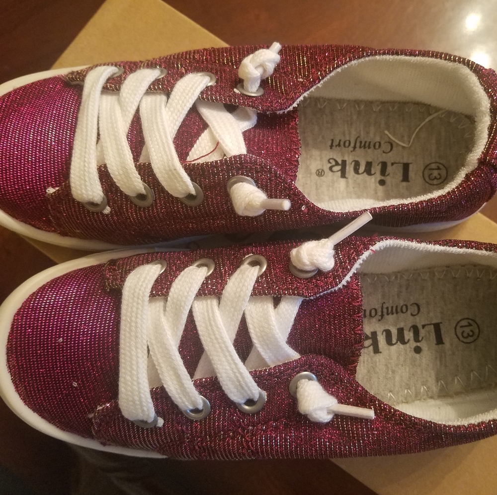 💥Pink sparkly sneakers